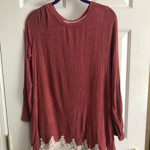 Long tunic sweater top